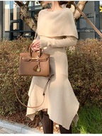 Off-Shoulder Knit Long Dress