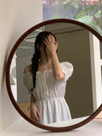 Off-Shoulder Back Ribbon Dress