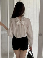 [ Pre-order ] Mia Back Ribbon Blouse