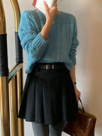 [S,M] Tommy Wool Skirt + Belt
