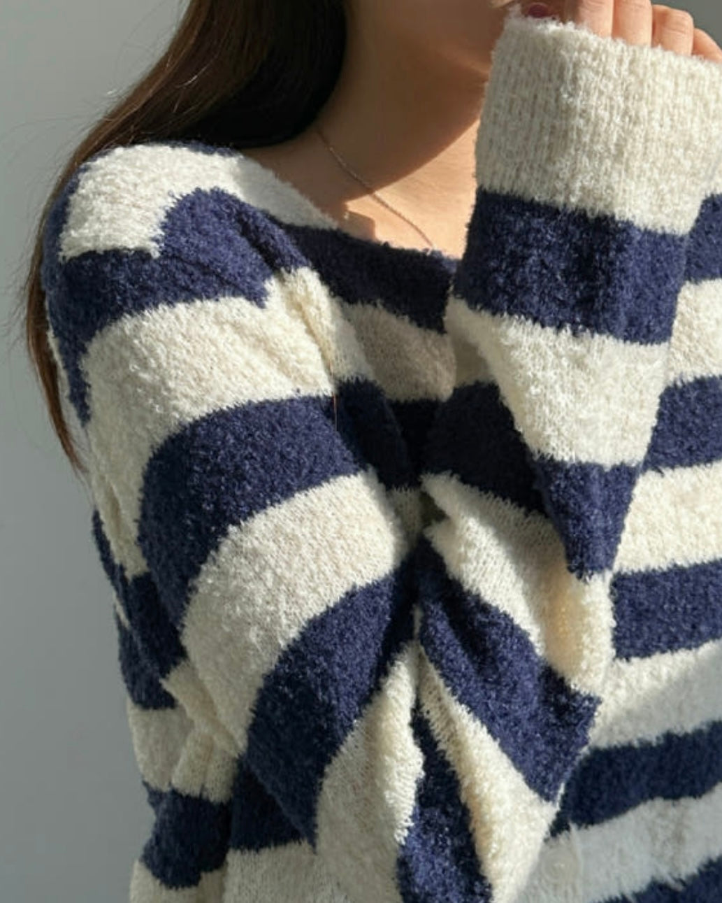 Boucle Striped Cardigan
