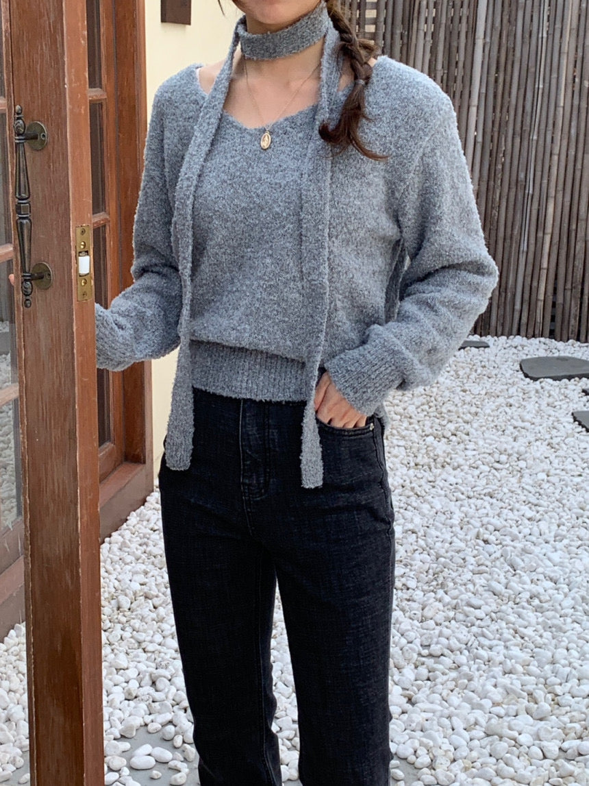 Boucle Tie Knit Set