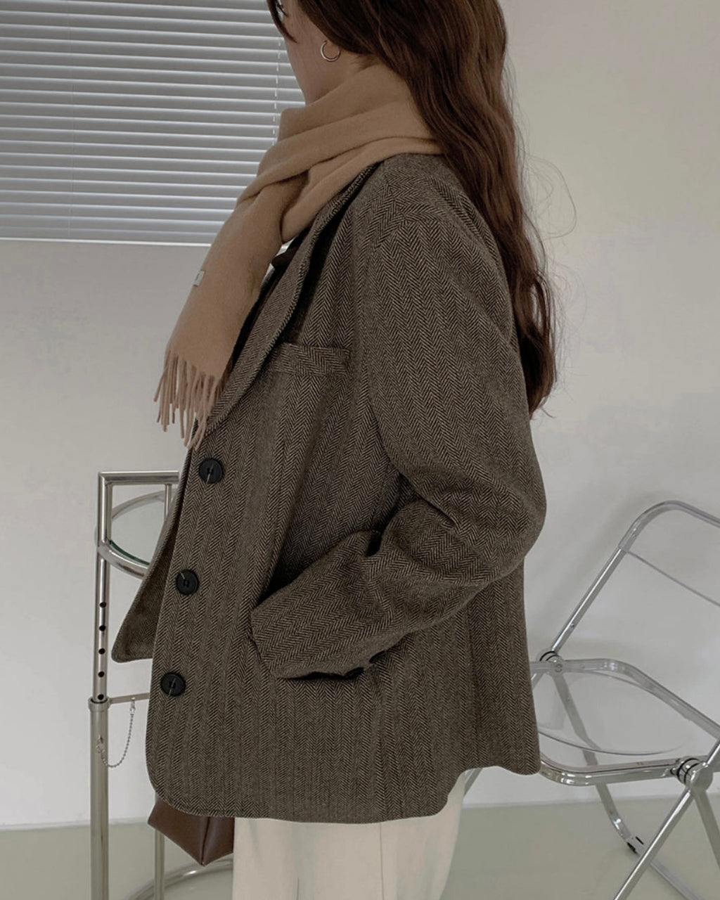 Billy Herringbone Wool Jacket