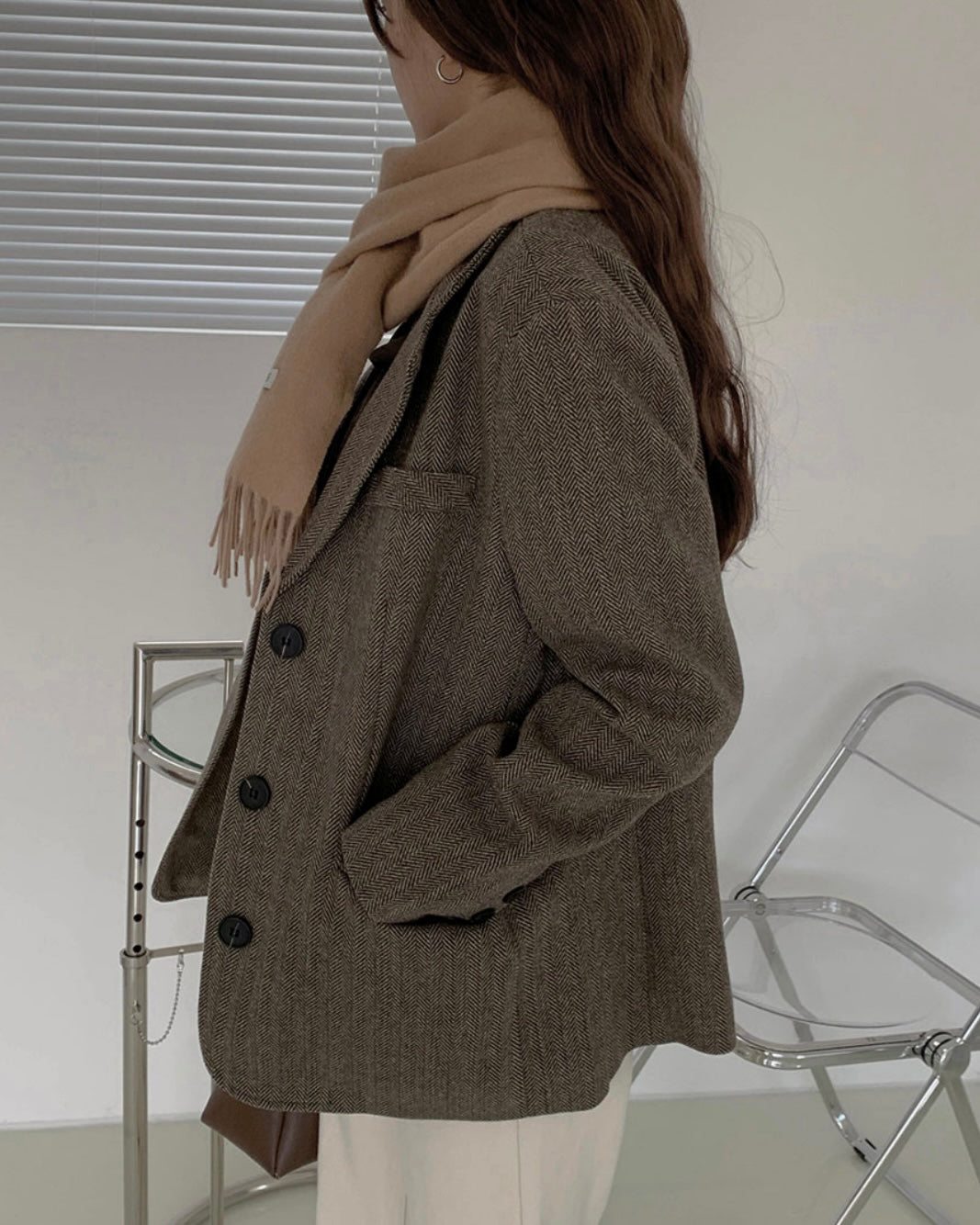 Billy Herringbone Wool Jacket