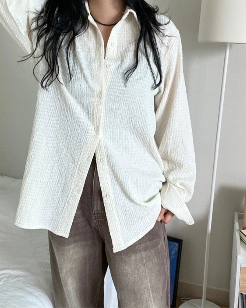 Wrinkle Loose-Fit Skirt