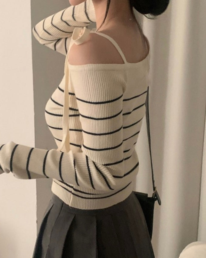 Striped Ribbon Knit