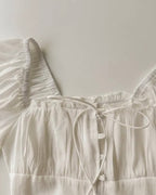 Square-Neck Cropped Blouse