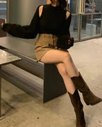 Button Bolero Cardigan Set