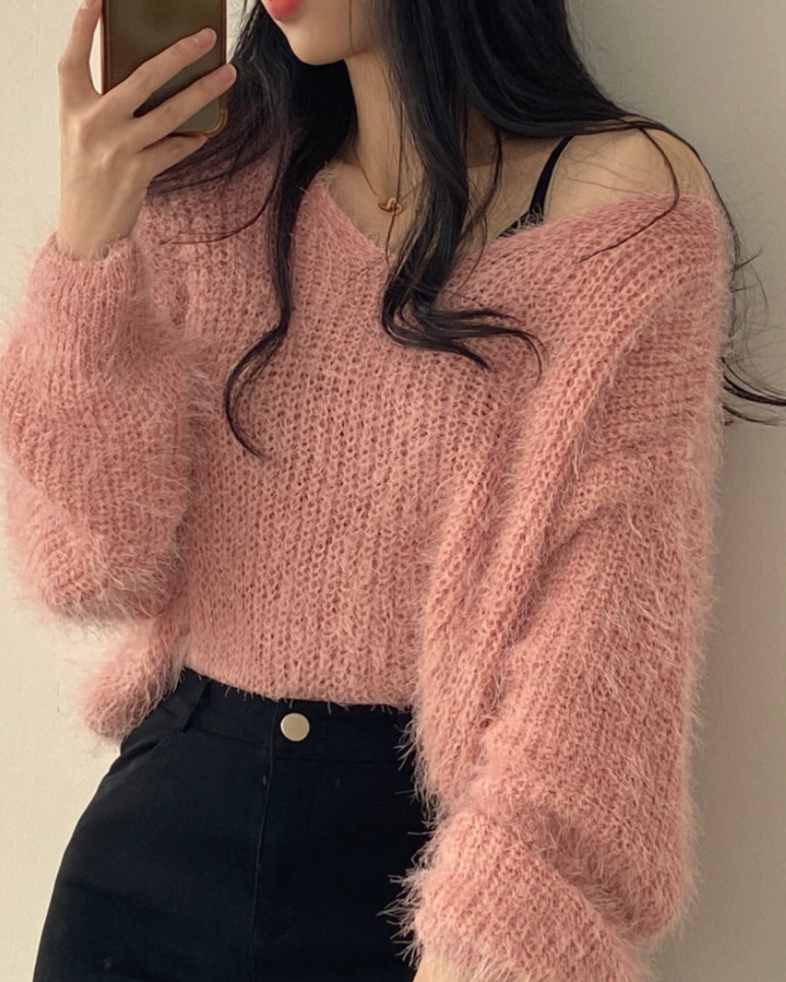 Eva V-Neck Knit Top