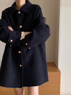 Premium Clair Wool Coat with Inner Padded Vest