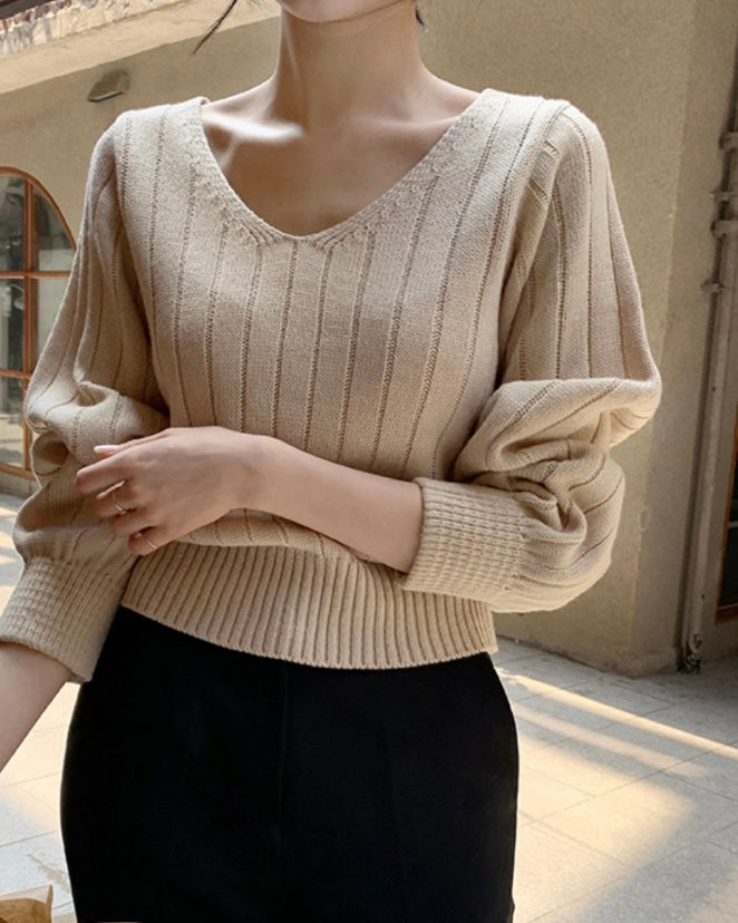 Balloon Sleeves Knit