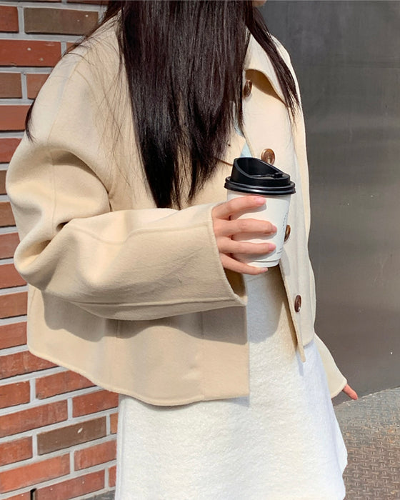 Butter 100% Wool Short Coat