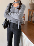 Boucle Tie Knit Set