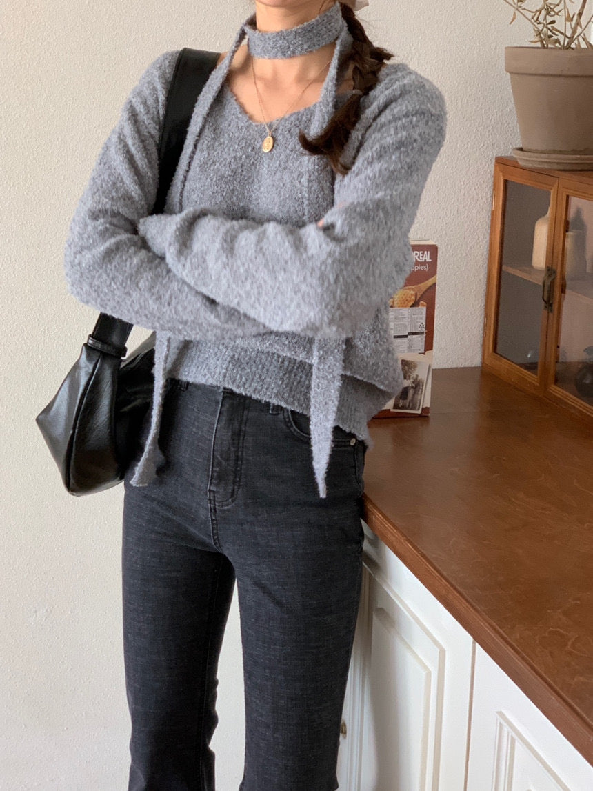 Boucle Tie Knit Set