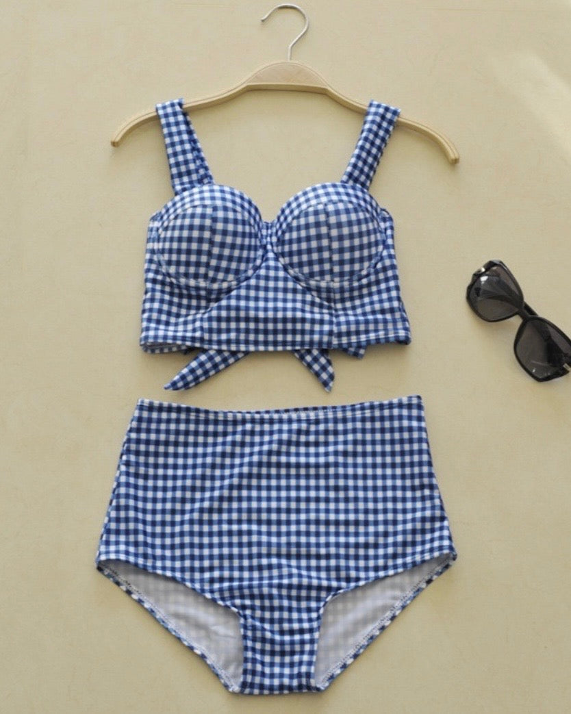 Check Back Ribbon Bikini