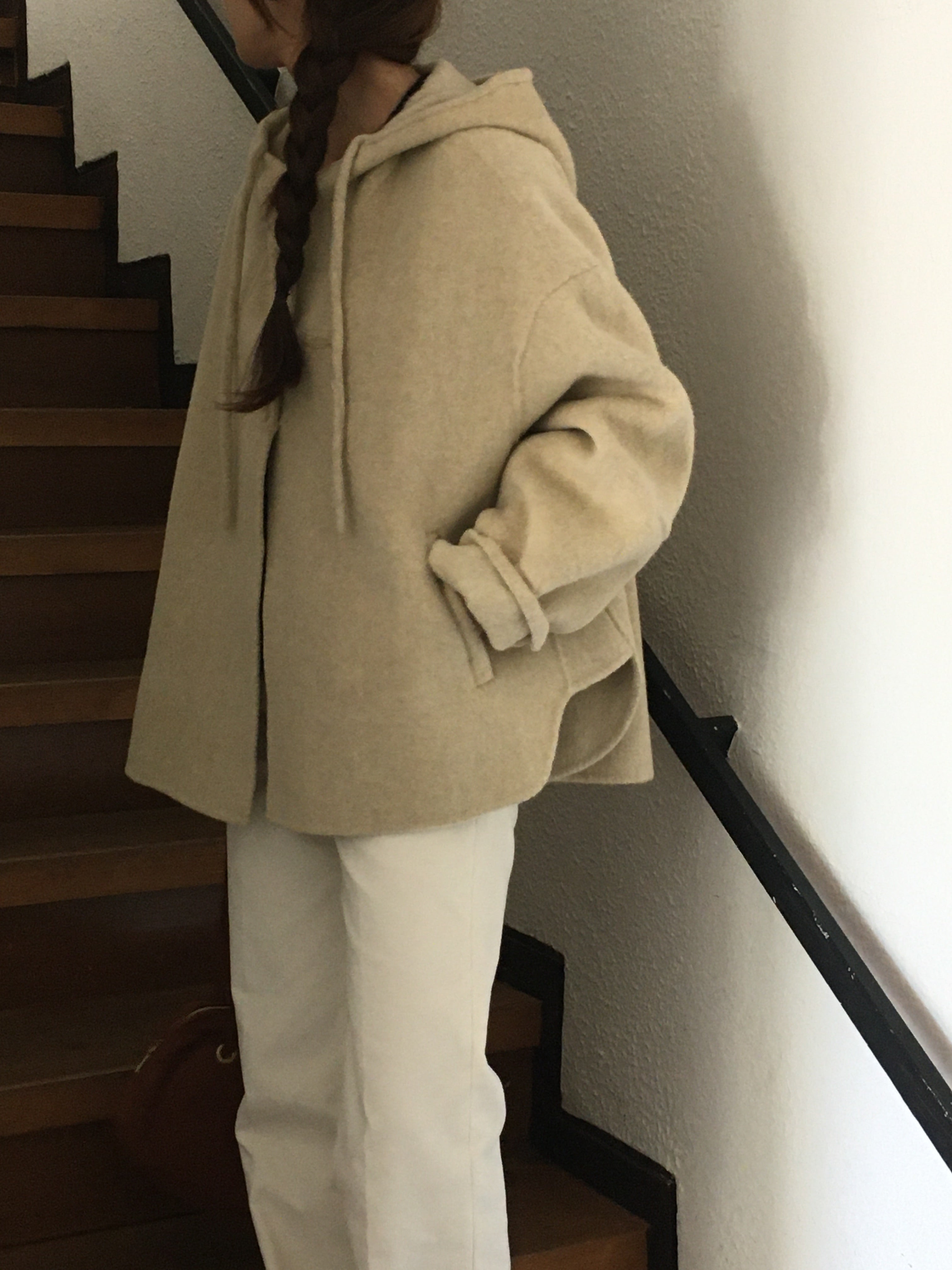 Haze Hoodie 80% Wool Handmade Coat