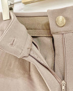 [S,M] Hidden Banding Flared Slacks