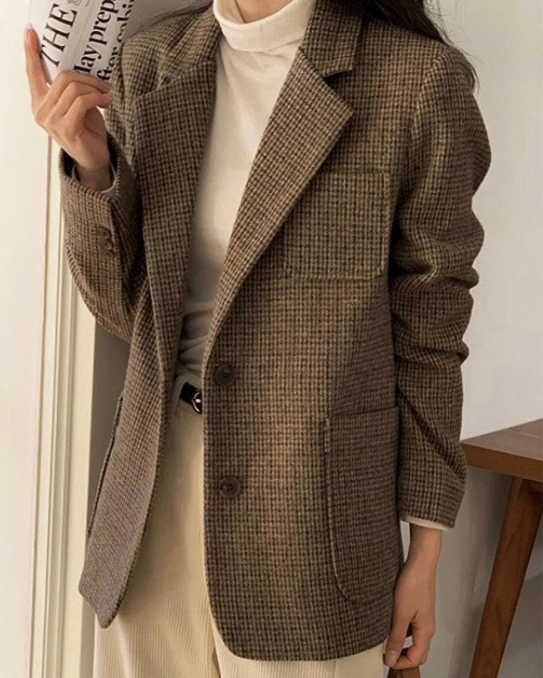 Classic Check Wool Jacket - 60% Wool