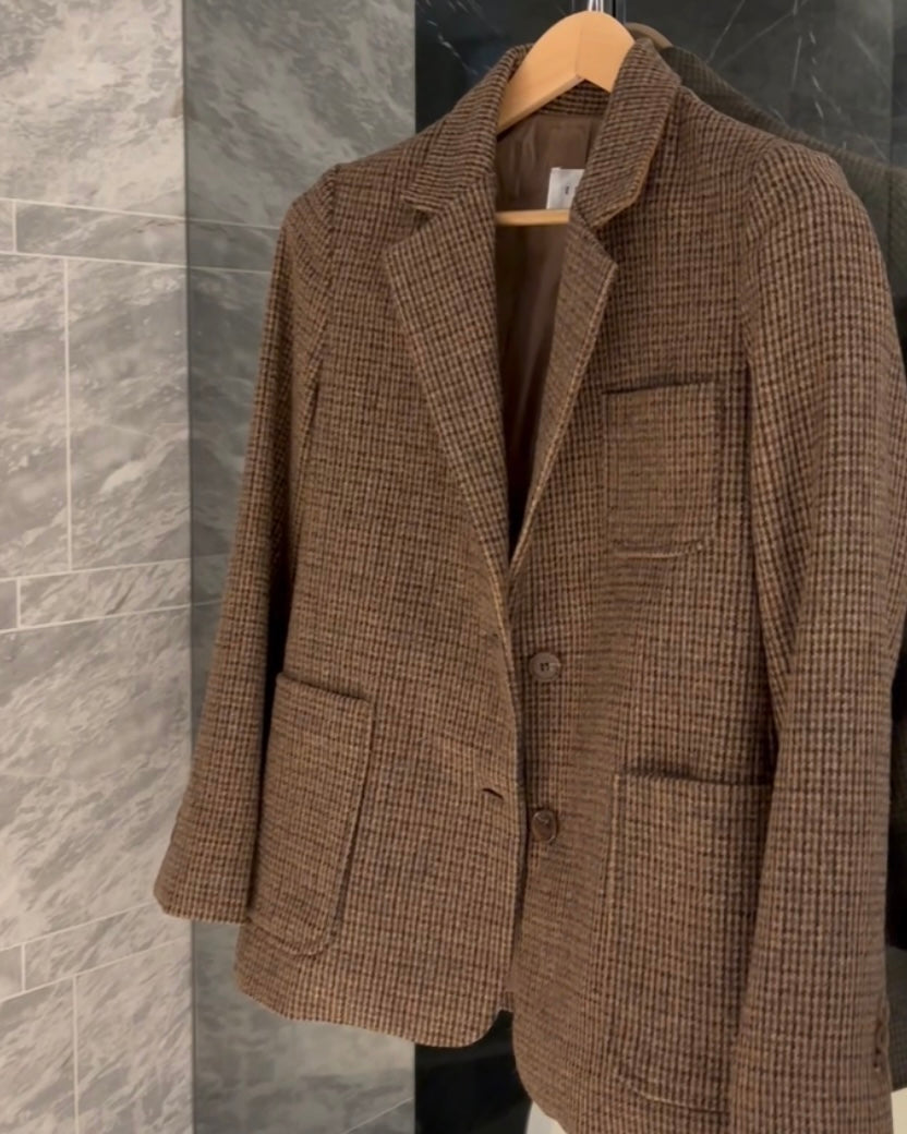 Classic Check Wool Jacket - 60% Wool