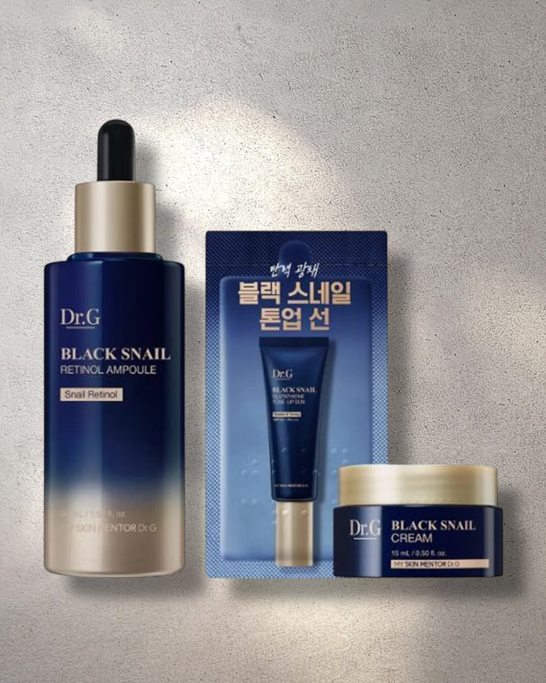 [ Dr.G ] Black Snail Retinol Ampoule 50ml Special Set (+Cream 15ml+Tone Up Sun Cream 2ml)