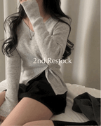 Bamboo Button Knit