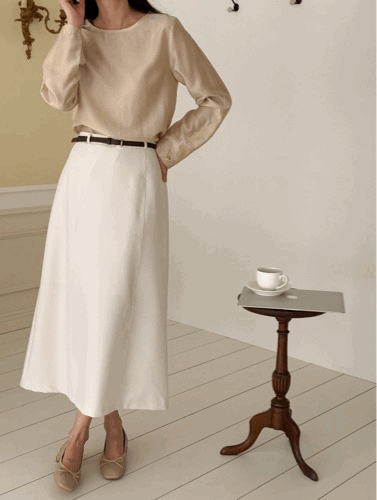 [S,M] Bath Belt Long Skirt Set