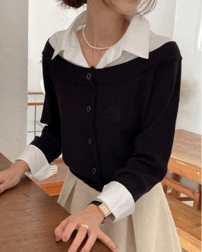 Layered Knit Blouse