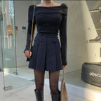 Unbalanced Shoulder Long Sleeve
