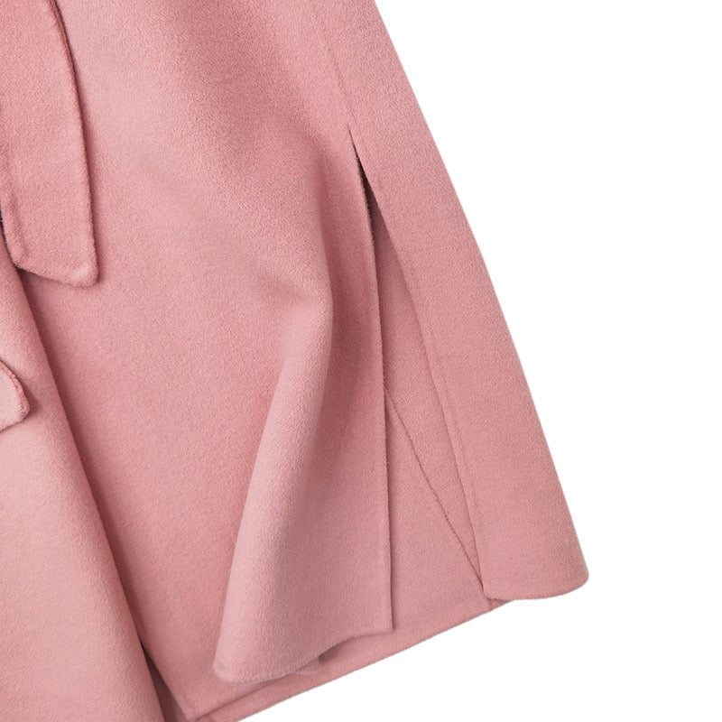 Pink Handmade 100% Wool Coat