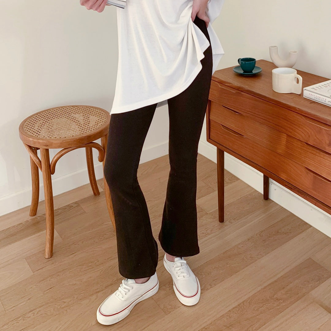 Ribbed Flare Pants