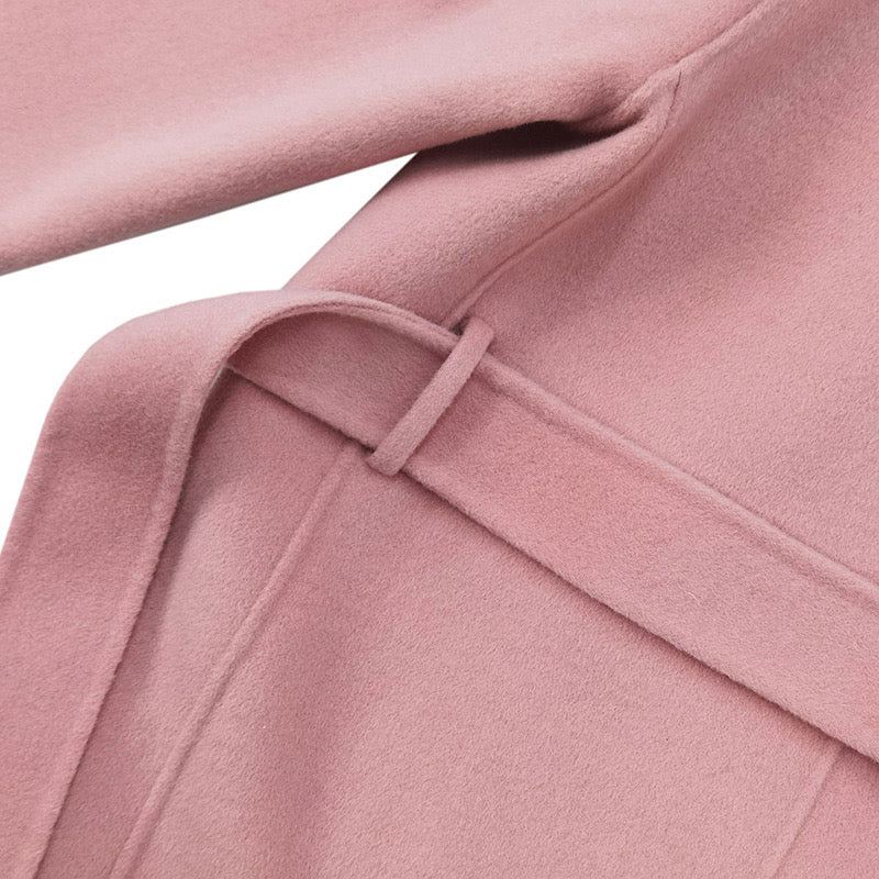 Pink Handmade 100% Wool Coat