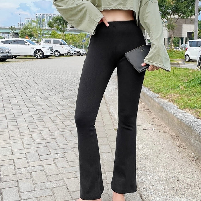 Ribbed Flare Pants