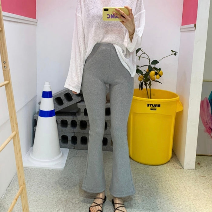 Ribbed Flare Pants
