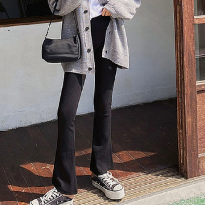 Ribbed Flare Pants