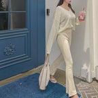 Ribbed Flare Pants