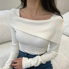 Unbalanced Shoulder Long Sleeve