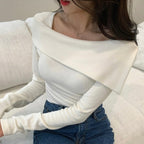Unbalanced Shoulder Long Sleeve