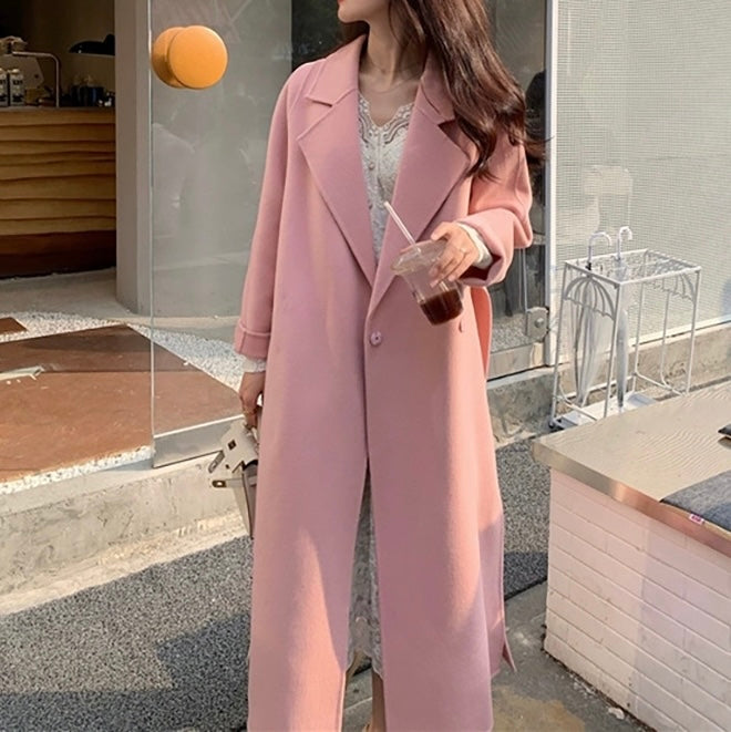 Pink Handmade 100% Wool Coat