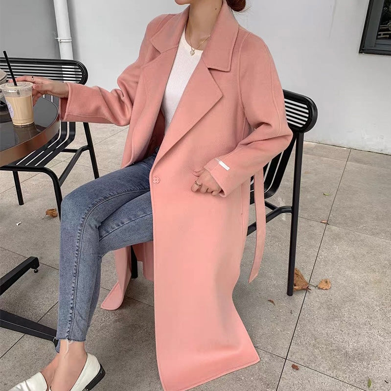 Pink Handmade 100% Wool Coat