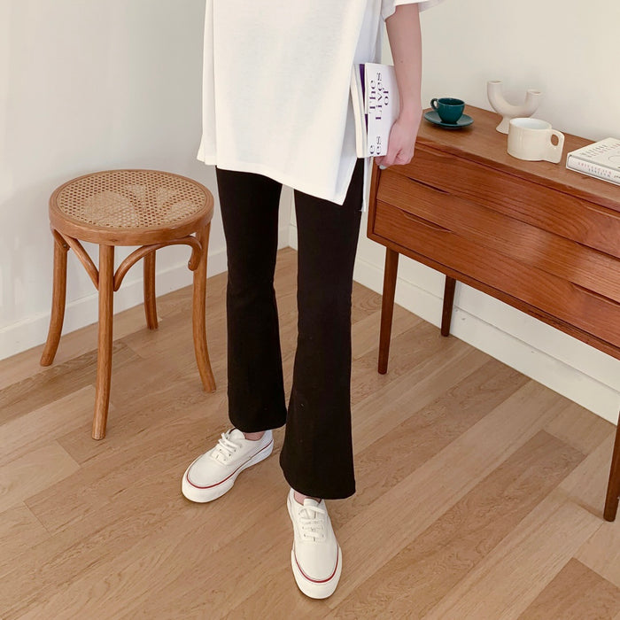 Ribbed Flare Pants