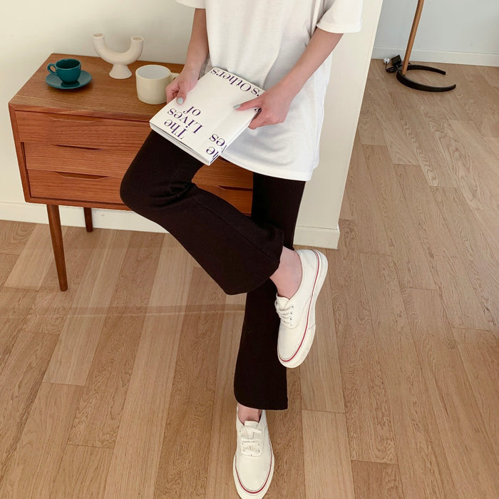 Ribbed Flare Pants