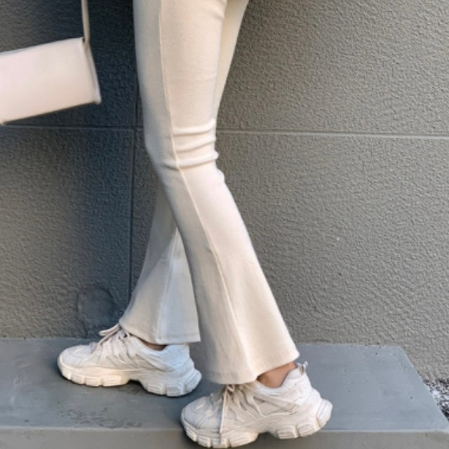 Ribbed Flare Pants