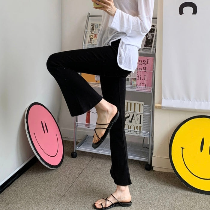 Ribbed Flare Pants