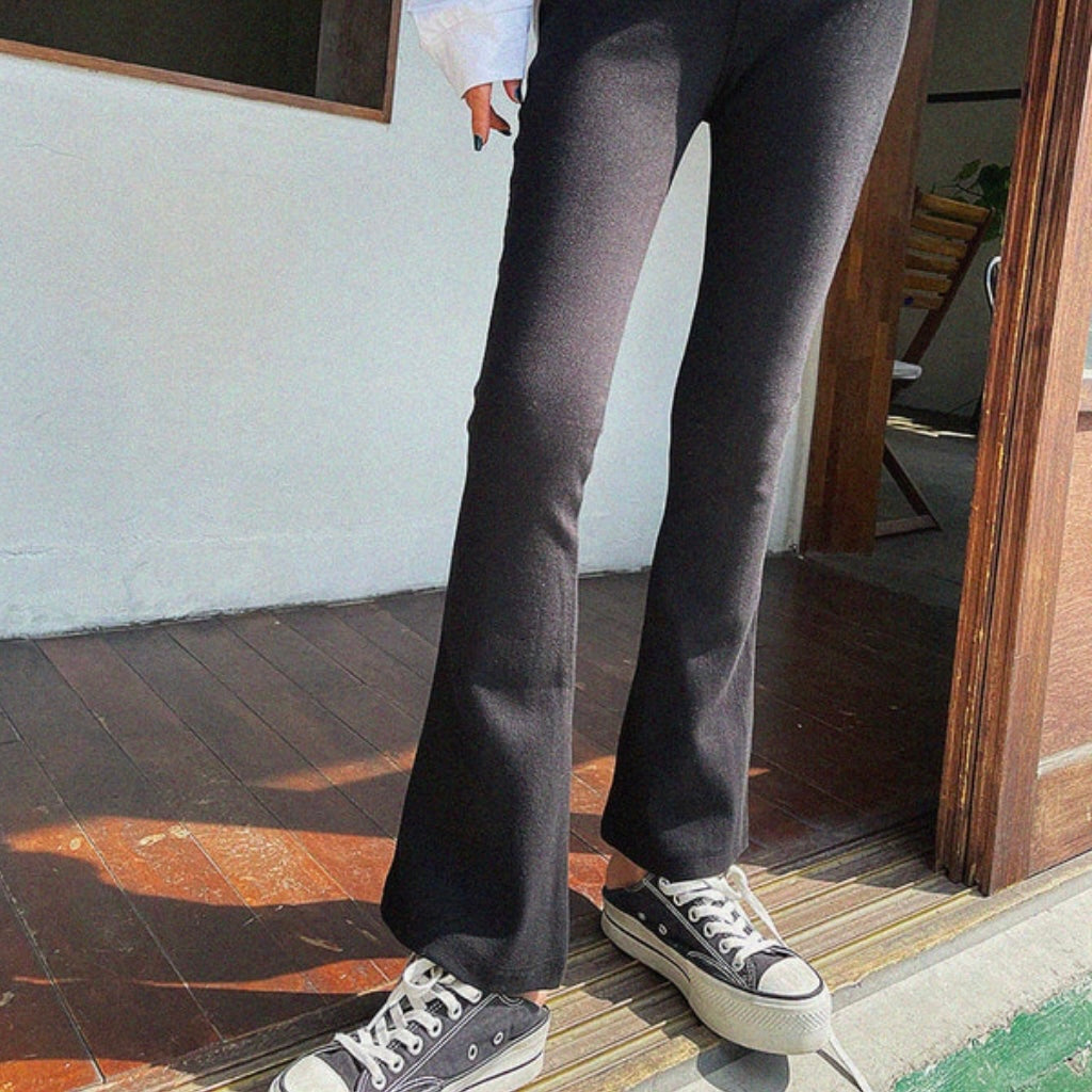 Ribbed Flare Pants