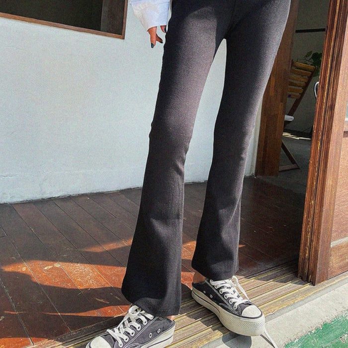 Ribbed Flare Pants