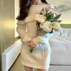 Off-Shoulder Knit Dress
