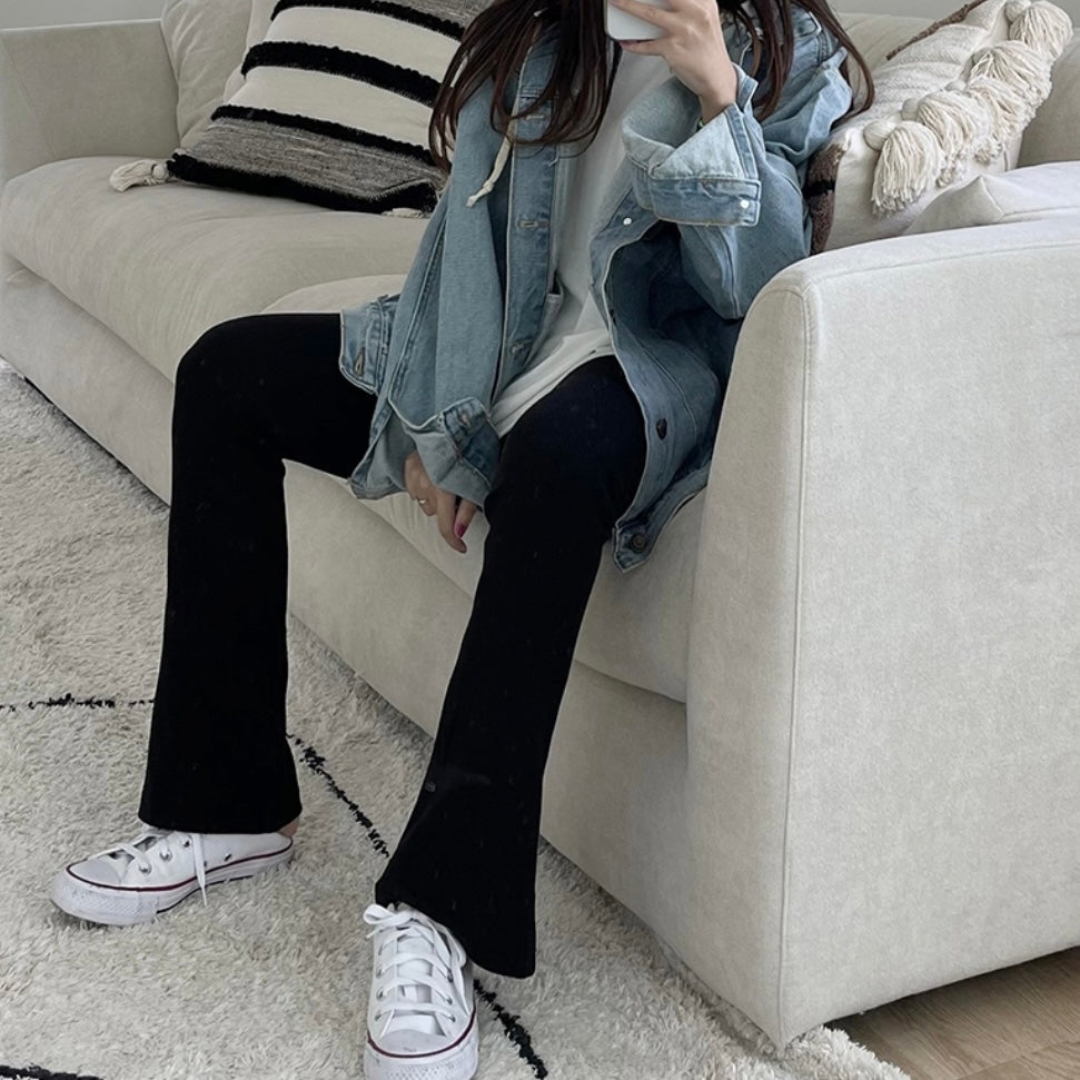 Ribbed Flare Pants