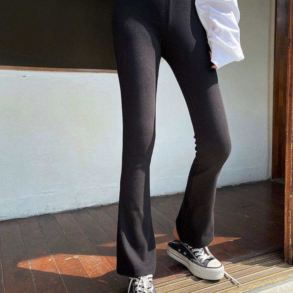 Ribbed Flare Pants