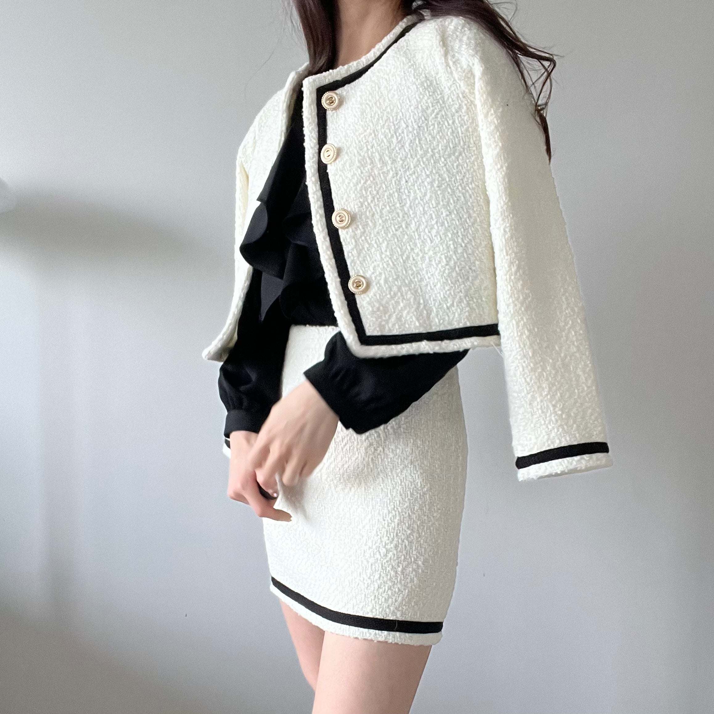 Jenny Wool Tweed Jacket & Skirt Set