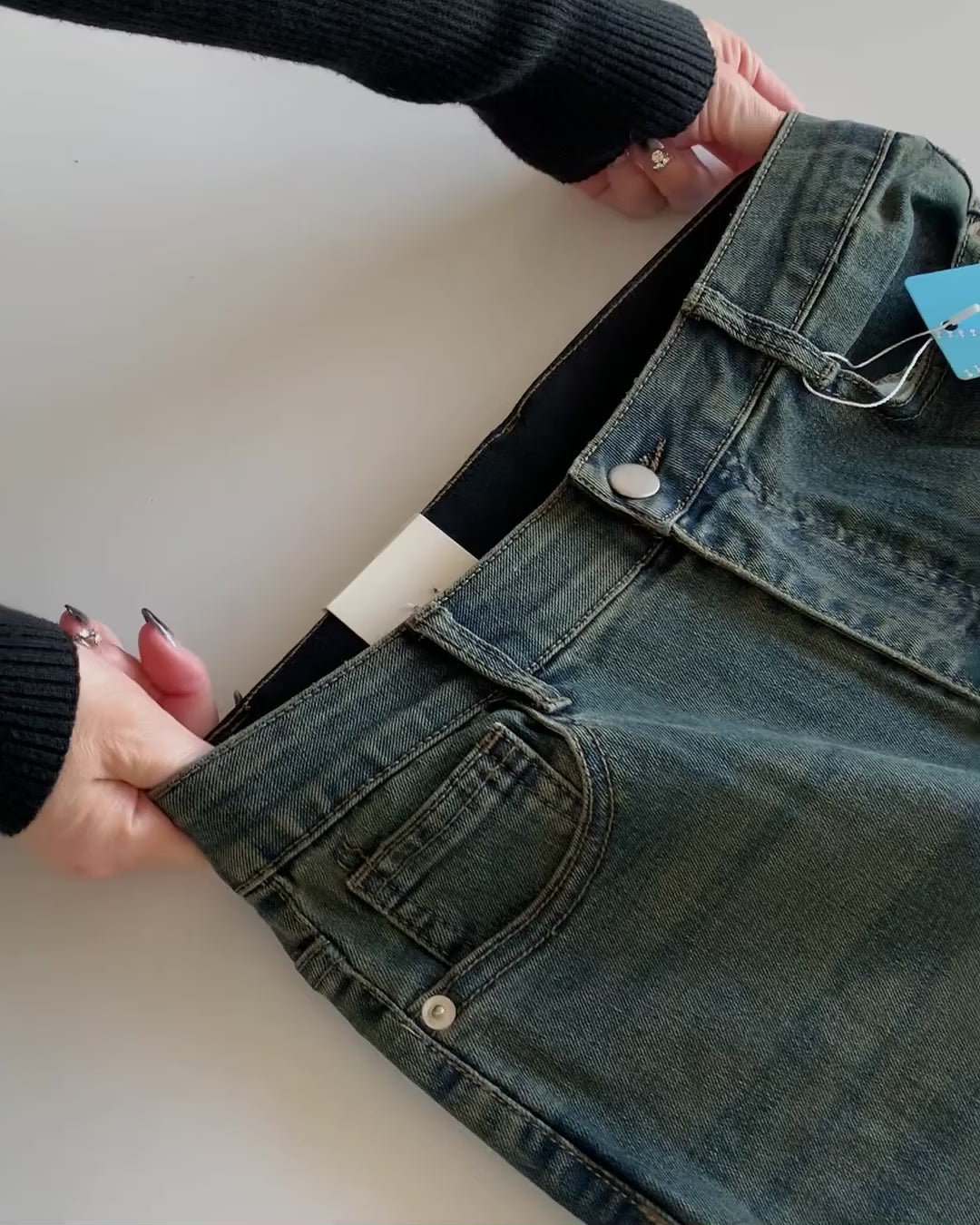 [Short/Long] Vintage Yellow Stretchy Semi-Flared Jeans
